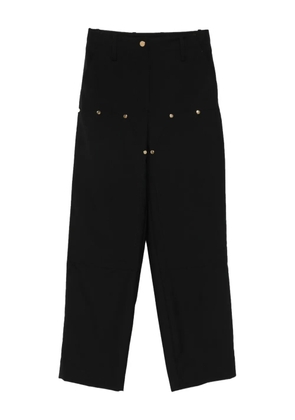 SANDRO button-fastening studded straight trousers - Black