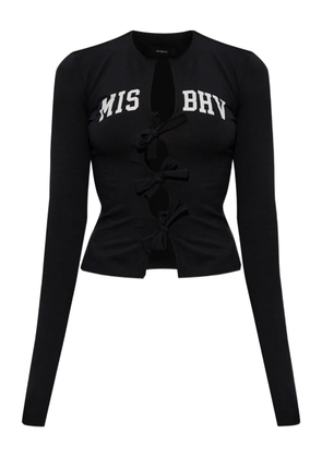 MISBHV Varsity bows longsleeve top - Black