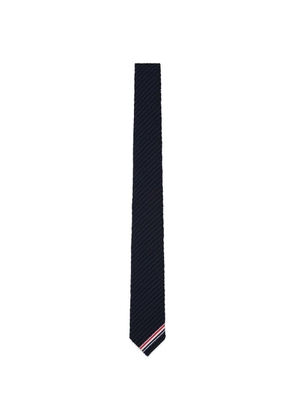 Thom Browne seersucker wool tie - Blue