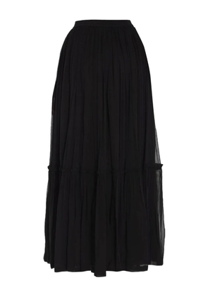 Saint Laurent ruffled midi skirt - Black