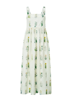 Oroton floral-print midi dress - White