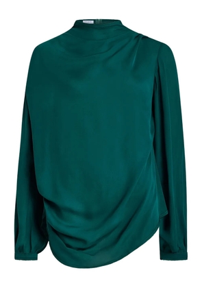 NELLS NELSON Mila drape silk blouse - Green