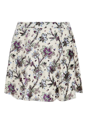 Kate Spade floral-print A-line skirt - Neutrals