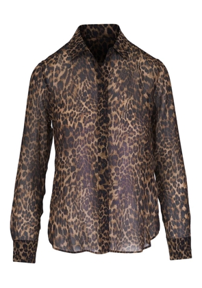 Nili Lotan Gaia silk shirt - Brown