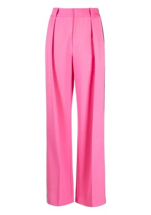 AREA crystal-embellished palazzo trousers - Pink
