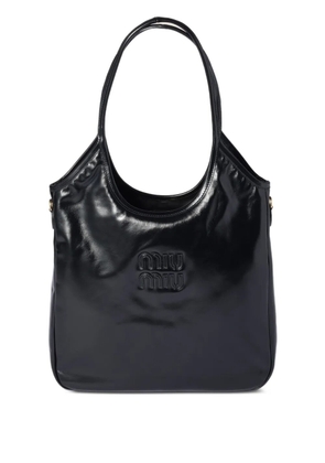 Miu Miu Ivy leather tote bag - Black