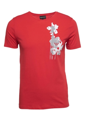 Emporio Armani Pre-Owned floral-print t-shirt - Red