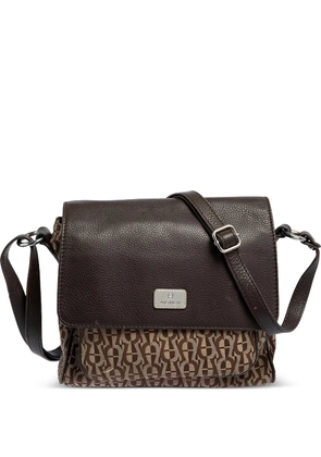 Aigner Vintage pre-owned monogrammed flap shoulder bag - Brown