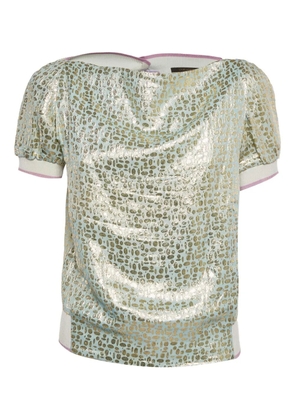 Louis Vuitton Pre-Owned metallic-effect short-sleeved top - Green