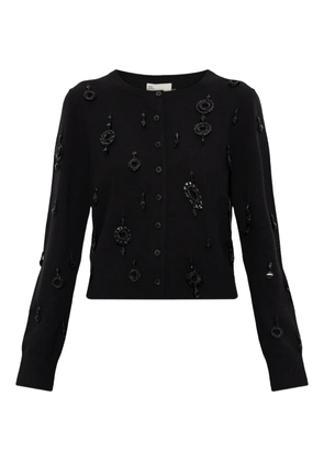 Tory Burch embellished button-fastening sweater - Black