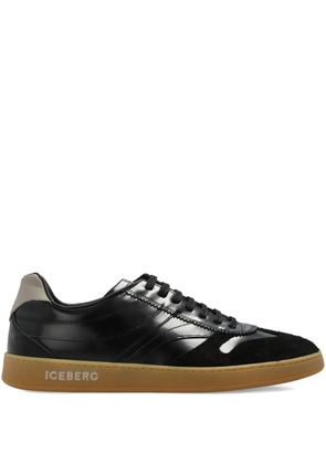 Iceberg panelled leather sneakers - Black