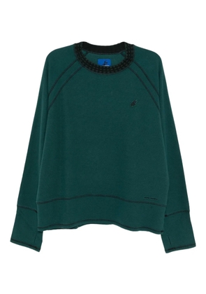 ASICS slogan-embroidered T-shirt - Green