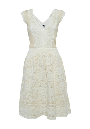 Missoni Pre-Owned lurex knit floral dress - White