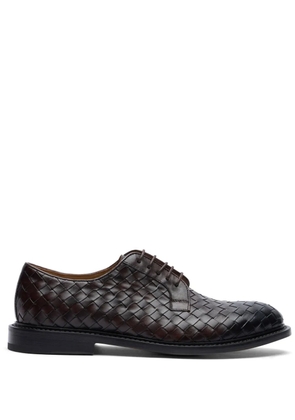 Scarosso woven leather derby shoes - Brown