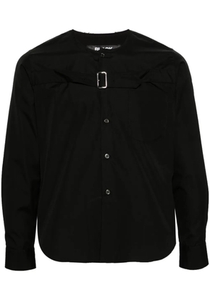 Black Comme Des Garçons buckle-detailed poplin shirt