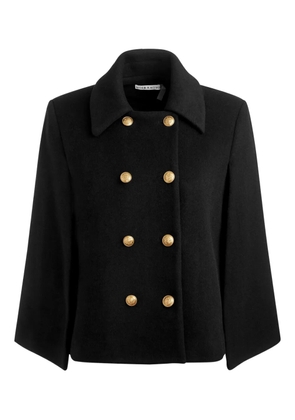 alice + olivia Reynalda double-breasted cape coat - Black