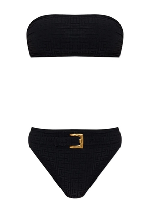 Balmain belted-waist bikini - Black