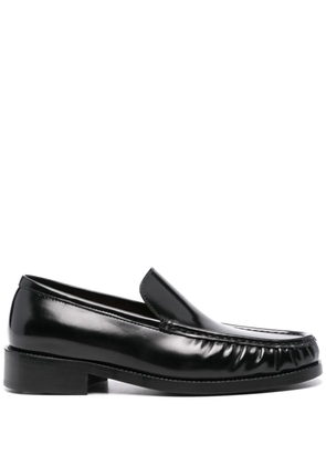 Acne Studios logo-debossed leather loafers - Black