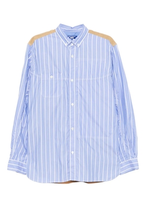 Junya Watanabe MAN striped canvas shirt - Blue