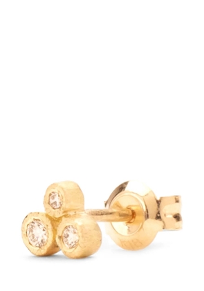 Yasuko Azuma 18kt yellow gold Triple diamond stud earring