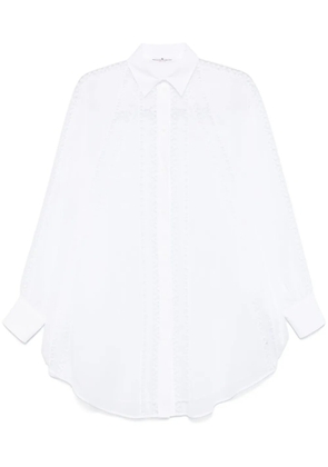 Ermanno Scervino floral-embroidered shirt - White