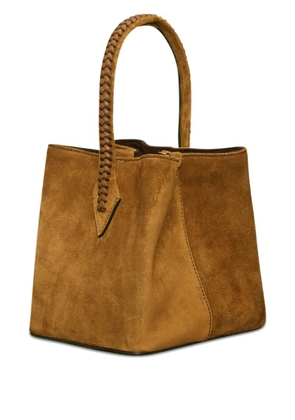 Metier London mini Vérité suede tote bag - Brown