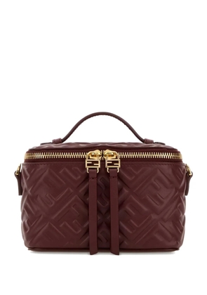 FENDI embossed leather vanity handbag - Red
