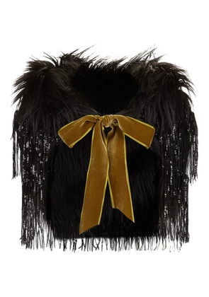 Nina Ricci faux-fur stole - Black