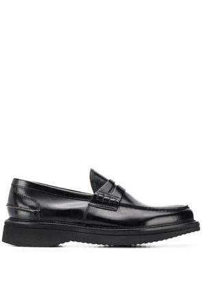 Green George classic slip-on loafers - Black