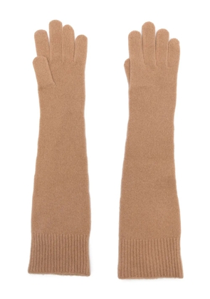 TOTEME ribbed gloves - Neutrals