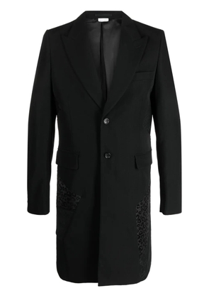 Comme des Garçons Homme Plus mix-print single-breasted coat - Black