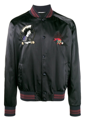 Valentino Garavani embroidered bomber jacket - Blue