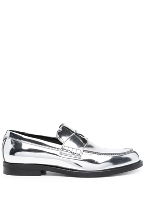 GCDS Wirdo reflective-effect loafers - Silver