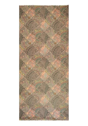 ETRO printed cashmere scarf - Neutrals