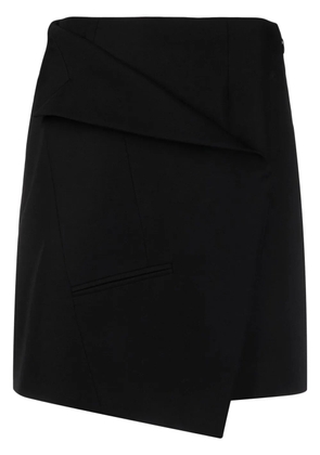 Alexander McQueen asymmetric wool miniskirt - Black