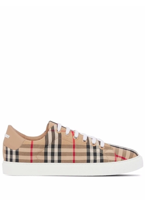 Burberry Vintage Check lace-up sneakers - Neutrals