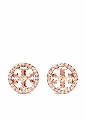 Tory Burch Miller pavé stud earrings - Pink