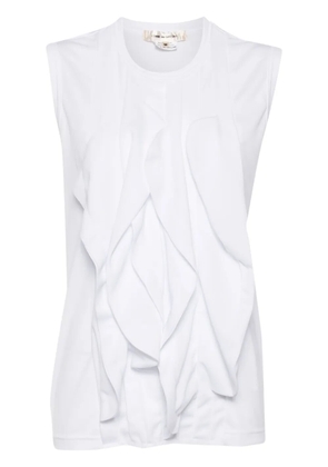 Comme Des Garçons ruffle vest - White