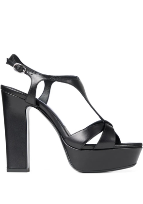 Jimmy Choo 120mm Kesia platform bow sandals - Black