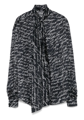 Balmain Love Letter-print blouse - Black