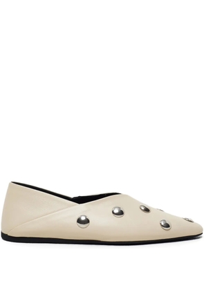 Closed studded ballet flats - Neutrals