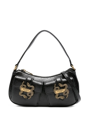 Just Cavalli snake-buckle shoulder bag - Black
