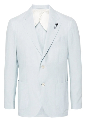 Lardini striped single-breasted blazer - Blue