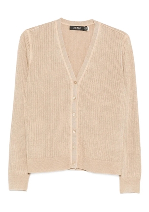 Lauren Ralph Lauren buttoned ribbed cardigan - Neutrals
