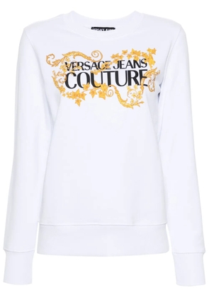 Versace Jeans Couture logo-print cotton sweatshirt - White