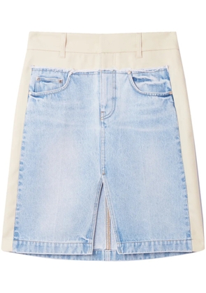 Stella McCartney two-tone panelled denim skirt - Blue