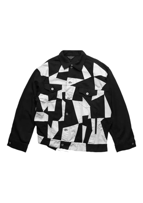 Comme Des Garçons Comme Des Garçons patchwork twisted trucker jacket - Black