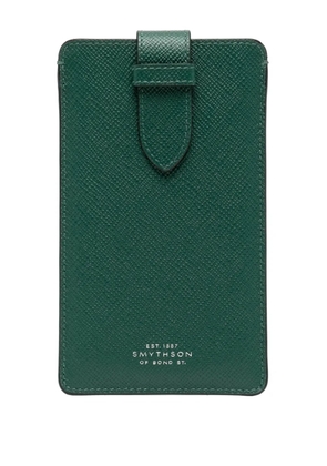 Smythson Panama phone sleeve - Green