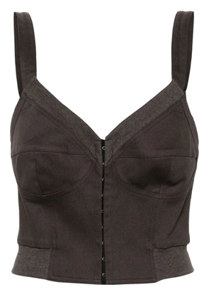 Elena Velez bustier cropped tank top - Brown