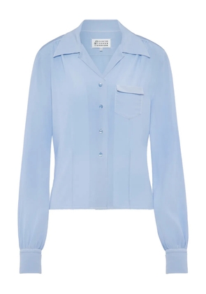 Maison Margiela pocket long-sleeved shirt - Blue